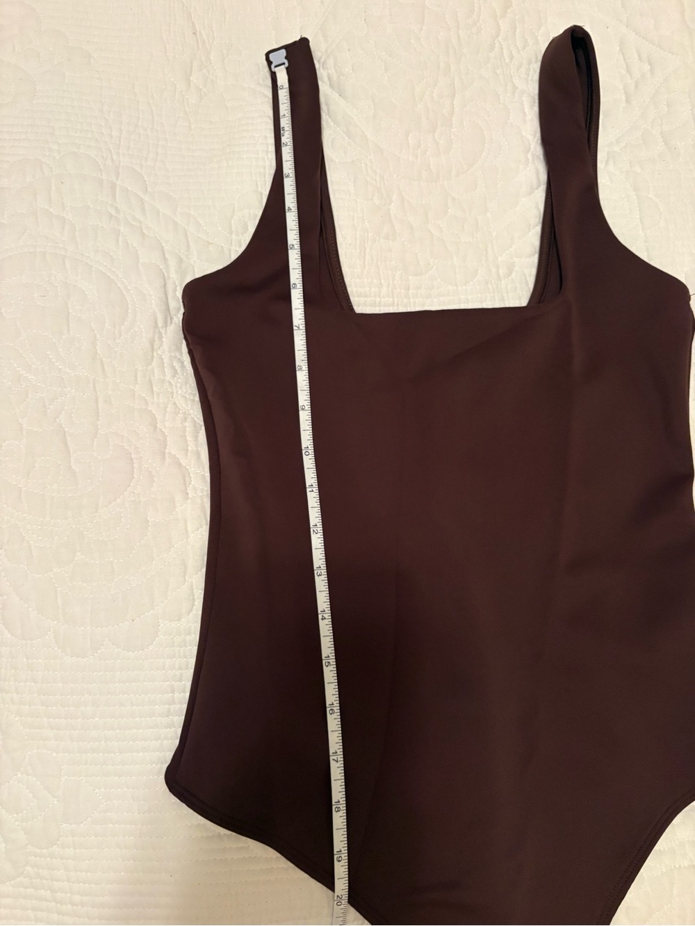 Good American Square-Neck Chocolate Brown Bodysuit - Picture 3 of 6